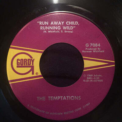 The Temptations - Run Away Child, Running Wild (7", Single) (Good Plus (G+))