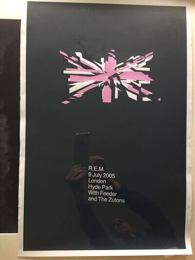 REM Tour poster London Hyde Park 2005. Ltd Edition