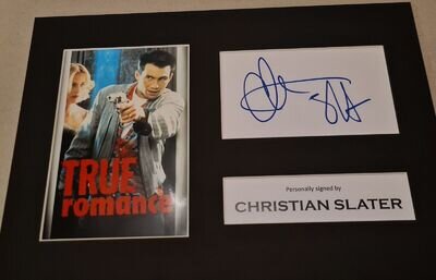 CHRISTIAN SLATER HAND SIGNED 12 X 8 PHOTO MOUNT GIFT TRUE ROMANCE ACTOR