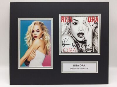 RARE Rita Ora Signed Photo Display + COA AUTOGRAPH MUSIC CD COVER