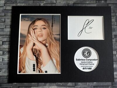 Sabrina Carpenter - Signed Autograph Display - Fully Mounted Print - 8x6 Inch