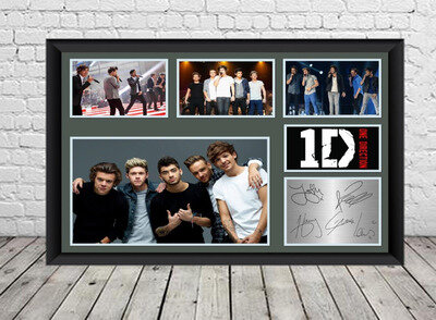 One Direction Signed Photo Print Autographed Poster Memorabilia