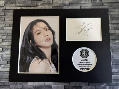 Jisoo - BLACKPINK - Signed Autograph Display - Mounted and Ready To Frame Print