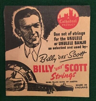 Ukulele Ukulele Banjo Banjolele Strings In Billy”uke”scott Repro Colour Packet