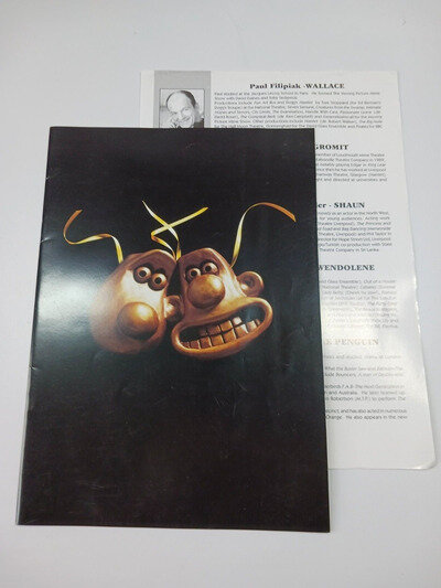 Rare "Wallace & Gromit in A Grand Night Out" Theatre Programme Brochure