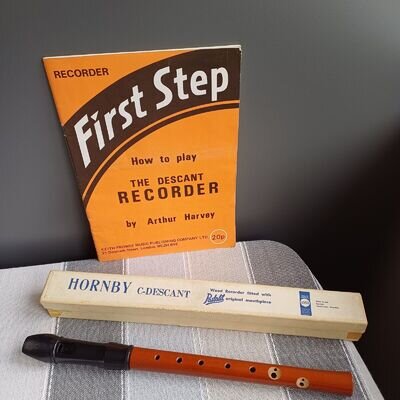 Vintage Hornby C-Descant Wooden Recorder in Box plus Book #ListingsInLights