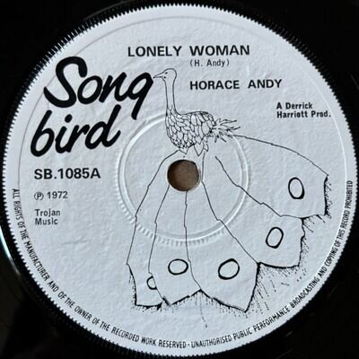 HORACE ANDY - Lonely Woman - UK 1972 1st Pressing - Black & White Label - EX/M-