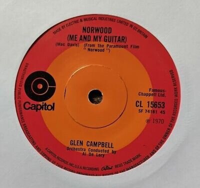 Glen Campbell (NORWOOD) 7 inch vinyl single - Capitol - 1970