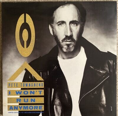 Pete Townshend - I Won't Run Anymore 12” Ltd Ed Single GF VST1209 - 1989 NM/ EX