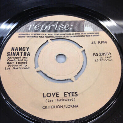 Nancy Sinatra - Love Eyes - Used Vinyl Record 7 - 78 - S7294z