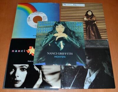 Nanci Griffith - 5 x 7" Vinyl Single - Heaven / From A Distance / I Knew Love...