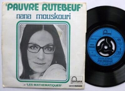 Nana Mouskouri Pauvre Rutebeuf 7" Fontana 6010038 EX/EX 1970 French pressing in