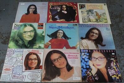 9 X Job Lot Bundle of NANA MOUSKOURI MUSIC 12' Vinyl Records - P28