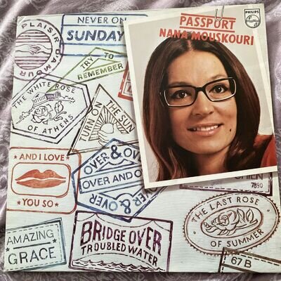 Nana Mouskouri Passport Vinyl Record Philips 1976 NANA 9101 061 Album EX LP