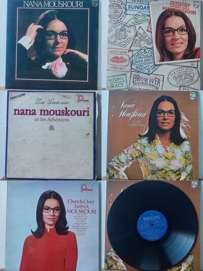 5x Nana Mouskouri 12” Vinyl LP Records; At The Albert Hall, Passport, Magic of..