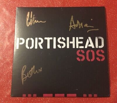 Portishead. SOS 7" Red Single. Signed. War Child. 100 Copies. Sticker. Rare. New