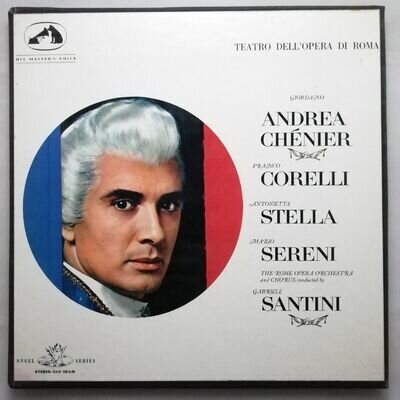 EMI Angel 3 LP box SAN 128-130: Giordano - Andrea Chenier / Corelli / Santini