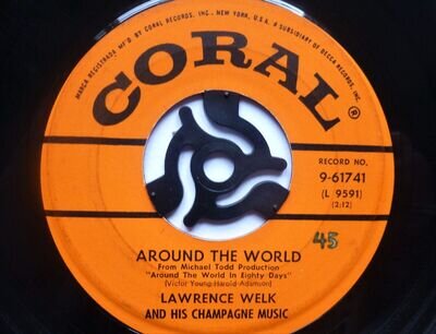 Lawrence Welk Around The World 7" Coral 961741 EX 1950s US pressing, there is wr