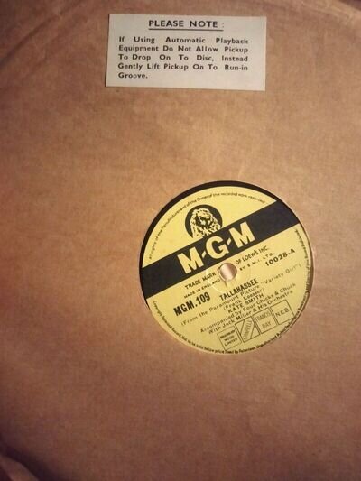 Kate Smith-Tallahassee/Feudin' And Fightin' 78RPM MGM