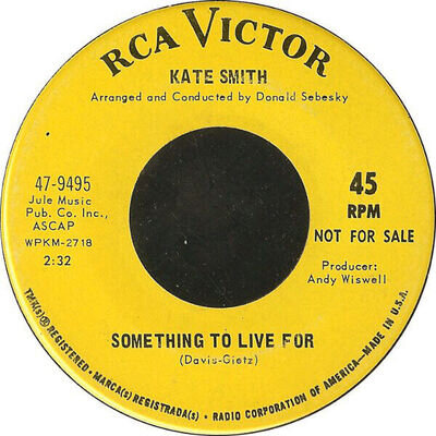 Kate Smith - Masquerade - Used Vinyl Record 7 - 69 - Promo - P8100z