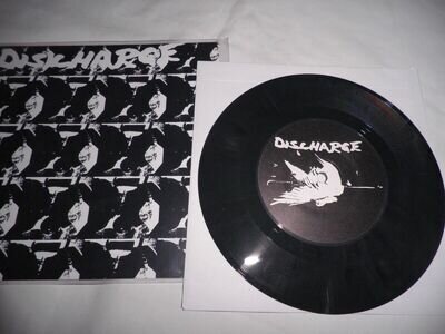 discharge state violence state control black vinyl punk new wave 7" record