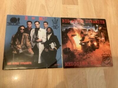 Big Audio Dynamite 2 x 7” Vinyl Record e=mc2 Medicine Show Clash Mick Jones