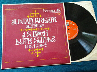 RCA VICTOR SB 6684 - BACH - Lute Suites Nos 1 & 2. JULIAN BREAM GUITAR LP NM-