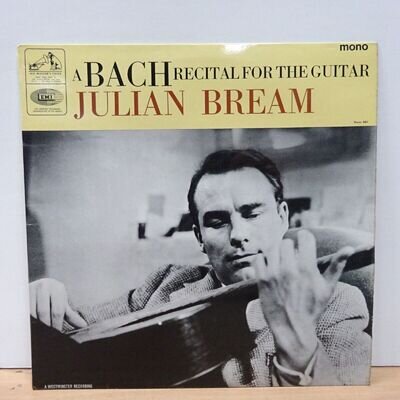 CLP 1929 BACH Recital For Guitar JULIAN BREAM HMV MONO LP EX+