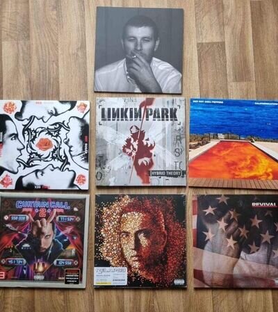 vinyls job lot - EMINEM - RED HOT CHILLI PEPPERS etc RETRO arctic monkeys bundle