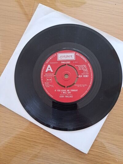 Jerry Wallace If you leave me tonight i will cry Demostration sample 7inch