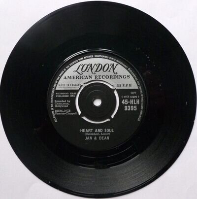 Jan & Dean Heart And Soul 7" London HLH9395 EX 1961 Heart And Soul/Midsummer Nig