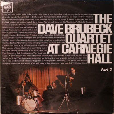 The Dave Brubeck Quartet - At Carnegie Hall (Part 2) (Vinyl)