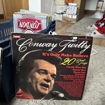 (107) Conway Twitty ‎– It's Only Make Believe - 20 Great Songs 12" VGC+