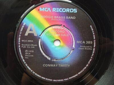 Conway Twitty Boogie Brass Band 7" MCA MCA389 EX 1978 demo, Boogie Brass Band/On