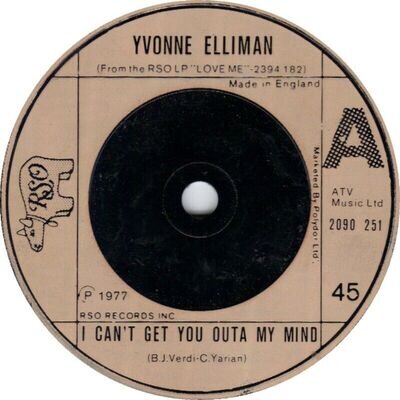 Vinyl 7" Single, YVONNE ELLIMAN, I can't get you outa my mind, 2090251 (1977)