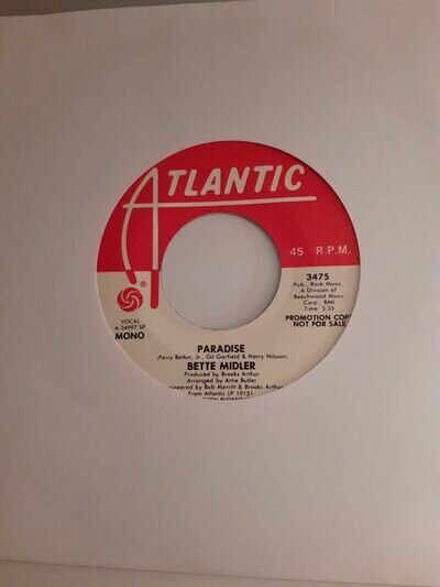 Bette Midler - Paradise (USA Atlantic 3475 Mono/Stereo Promo)