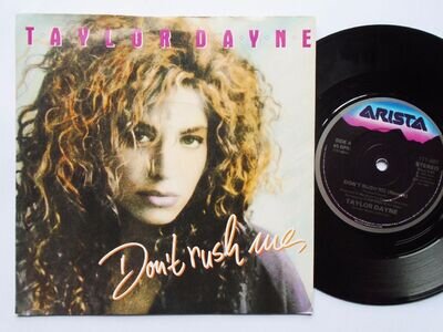 Taylor Dayne Don't Rush Me 7" Arista 111687 EX/EX 1988 picture sleeve, Don't Rus