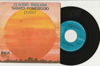 CLAUDIO BAGLIONI – Sabato Pomeriggio / Poster – RCA Italiana 45... 1975