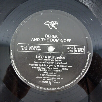 DEREK and the DOMINOS - Layla Full Version 12' vinyl - CLAPTON Wonderful VG+