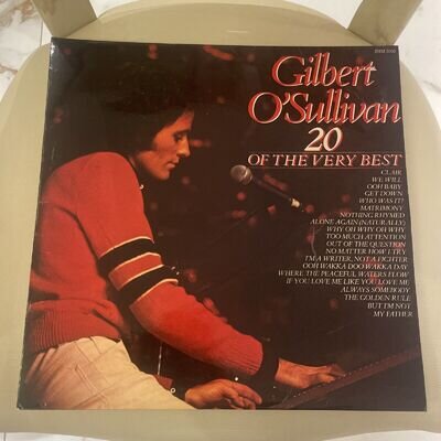 GILBERT O'SULLIVAN 20 Of The Very Best 1981 UK Vinyl LP Alone Again Naturally