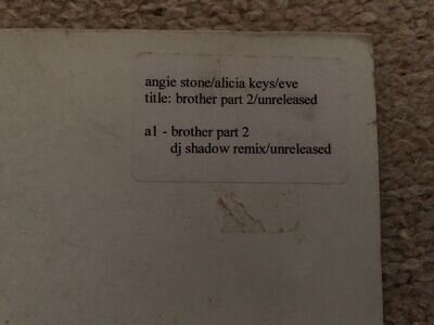 Angie Stone / Alicia Keys / Eve (2) ‎ Brother Part 2 DJ Shadow Remix