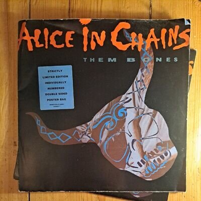 Alice In Chains THEM BONES Limited Edition 7inch Rare Numbered Poster Bag