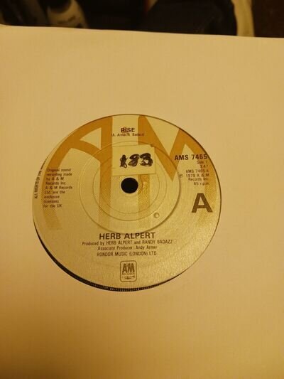 Herb Alpert Rise 45rpm Vinyl Record