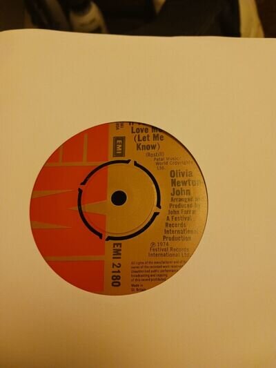 Olivia Newton-John - If You Love Me (Let Me Know) (7", Single)