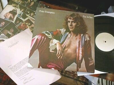 PETER FRAMPTON - I'm In You, RARE 1977 UK WHITE LABEL PROMO LP + letter