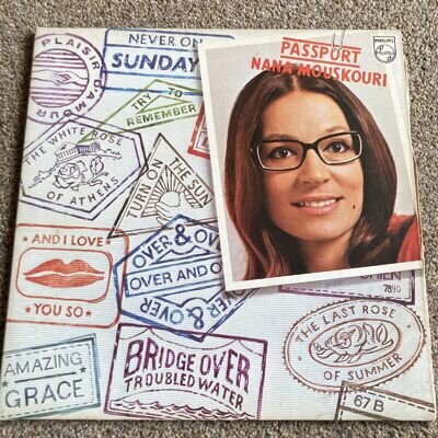 Nana Mouskouri Passport LP Philips PRICE49 EX/EX 1983 Passport