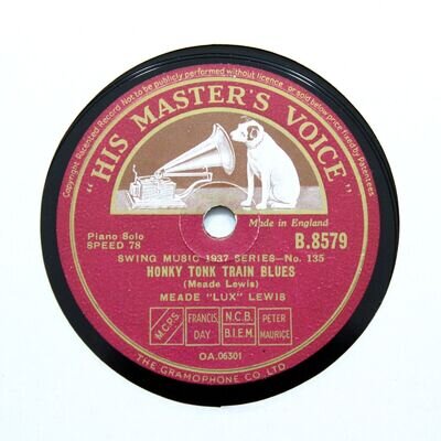 MEADE "LUX" LEWIS (Piano) "Honky Tonk Train Blues" (E+) HMV B-8579 [78 RPM]