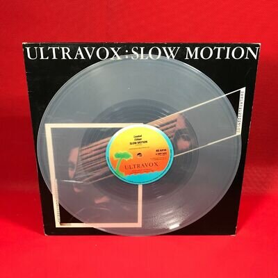 ULTRAVOX Slow Motion 1978 UK 12" CLEAR Vinyl single Island record John Foxx