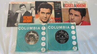 Lot of 5 x Richard Anthony 7" & EPs **VG+ or BETTER**LISTED**