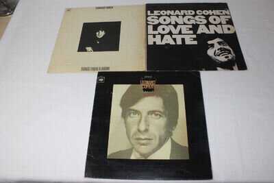 Leonard Cohen - Bundle Of First Three Vinyl LPs - Early Pressings - Please Read.